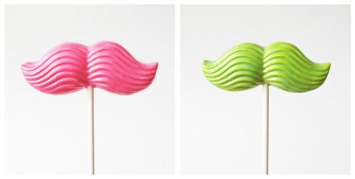 Ribbet collage mustache lollies